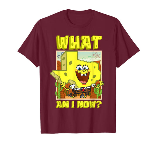 Mademark x SpongeBob SquarePants - SpongeBob Texas Map What Am I Texan SpongeBob T-Shirt