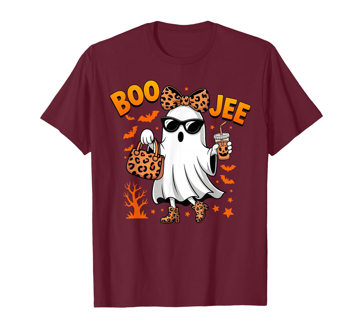 Boo JEE Boujee Pink Ghost Funny Halloween October Tee T-Shirt