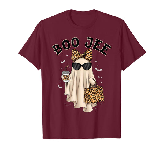 Boo JEE Boujee Ghost Halloween October Vibes Spooky Ghost T-Shirt