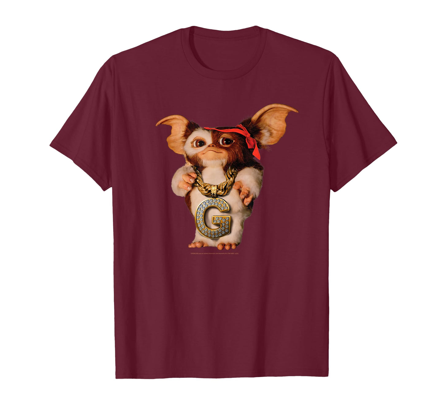 Gremlins Gizmo with Blinged Out G Chain Funny Movie T-Shirt