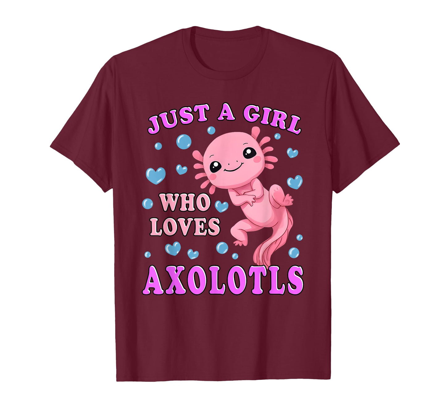 Axolotl Kawaii Cute Anime Axolotl for Teen Girls Kids T-Shirt