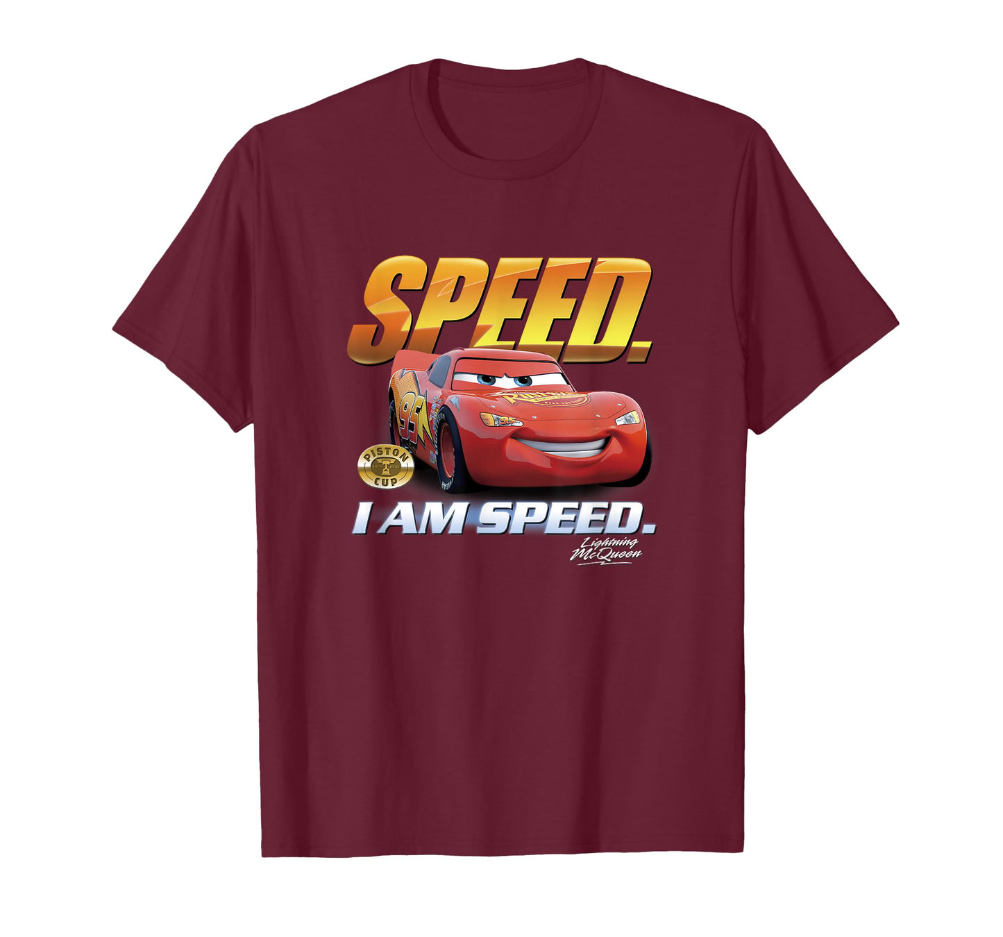Disney Pixar Cars Lightning McQueen Speed I Am Speed T-Shirt