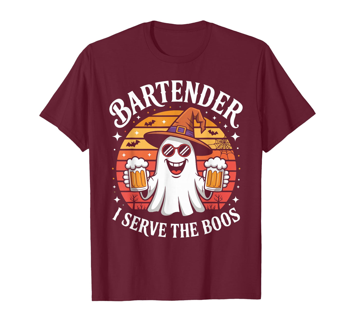 Bartender I Serve The Boos Halloween Costume T-Shirt