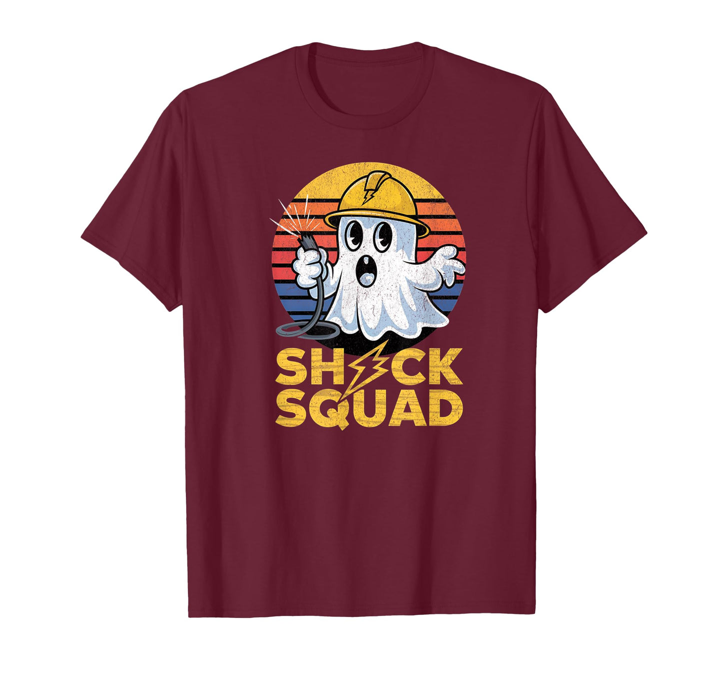 Shock Squad Halloween Ghost Spooky Electrical Engineer T-Shirt