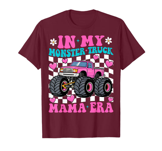 Groovy In My Monster Truck Mama Era Monster Truck Mom T-Shirt