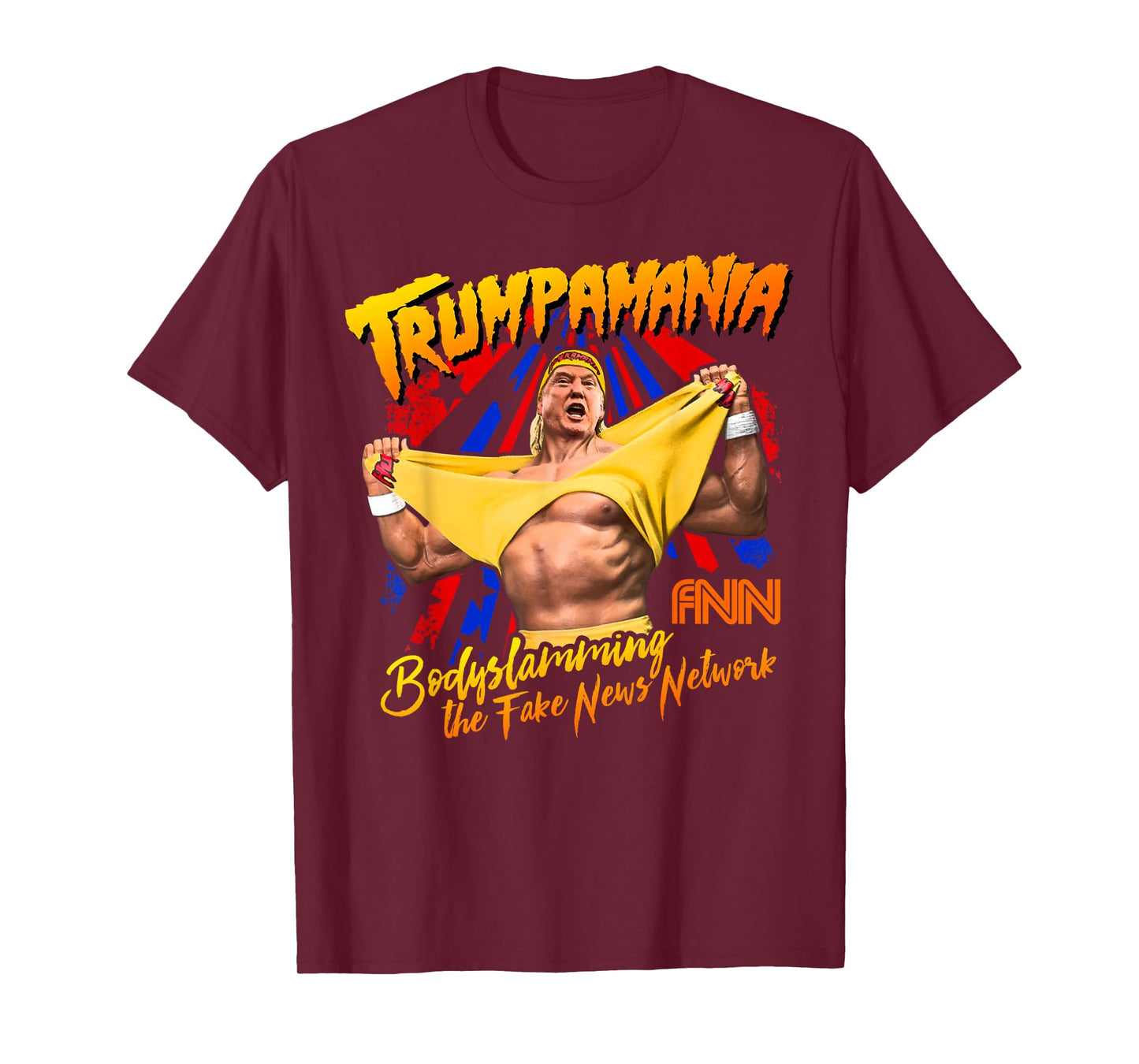 Trump Wrestling Meme Fake News Trumpamania T-Shirt