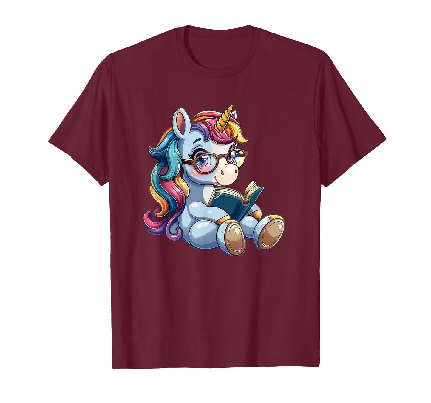 Unicorn Reading Book - Unicorn Kawaii Japanese T-Shirt