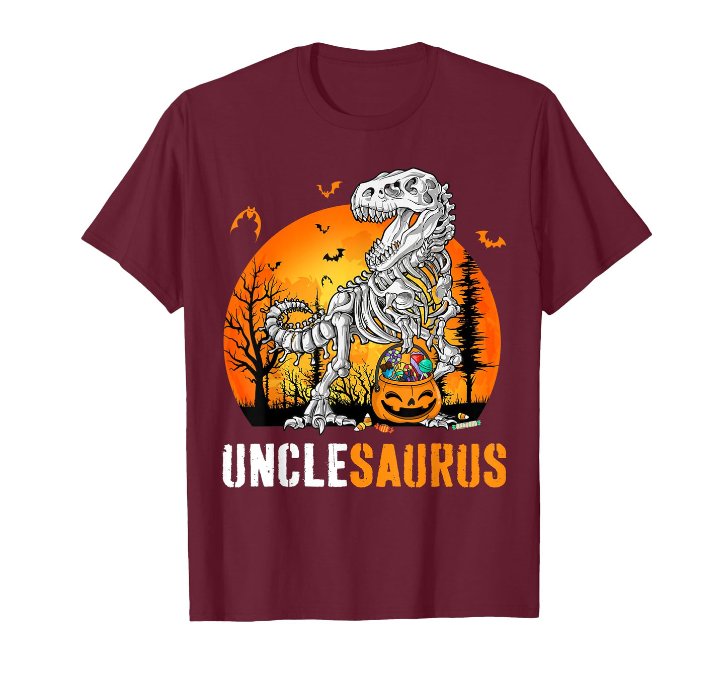 Unclesaurus Dinosaur Skeleton Halloween Uncle Saurus T-Shirt
