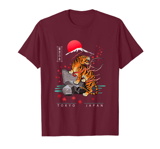 Japanese Tokyo Tiger Asian Zodiac Signs Retro 80’s T-Shirt