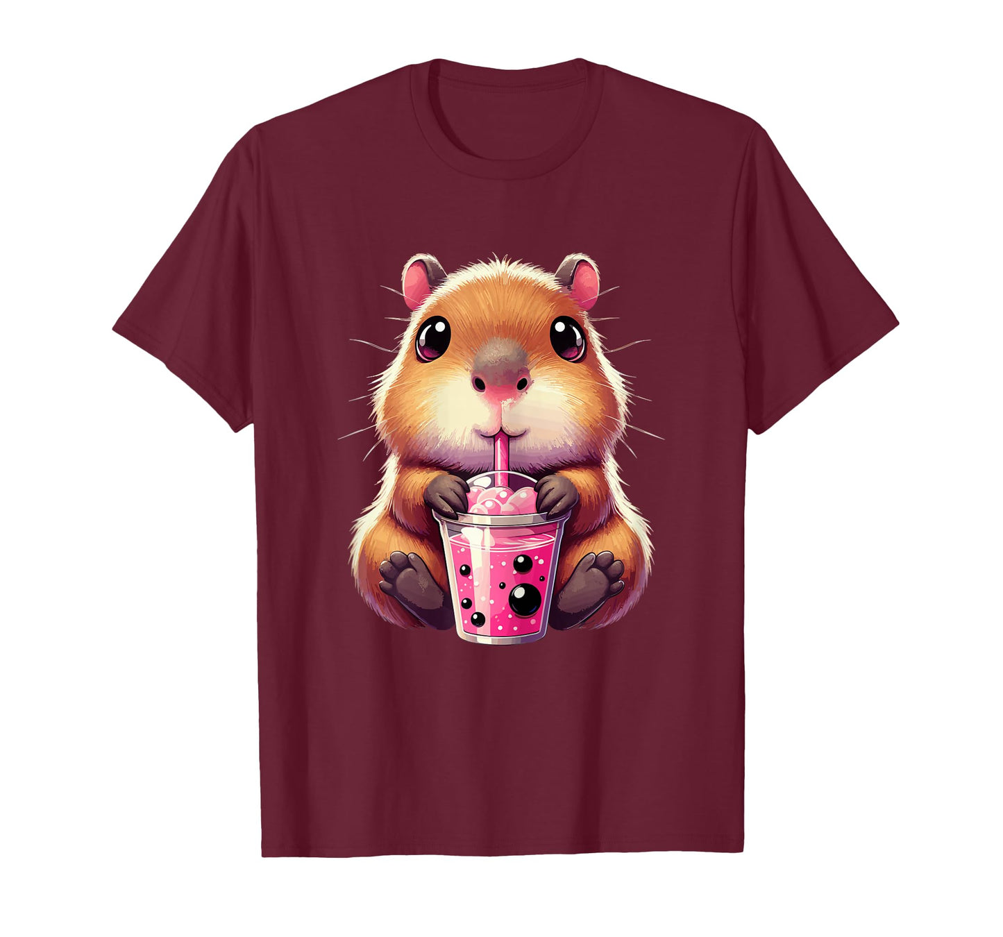 Capybara Bubble Tea Boba Tea Kawaii Anime T-Shirt