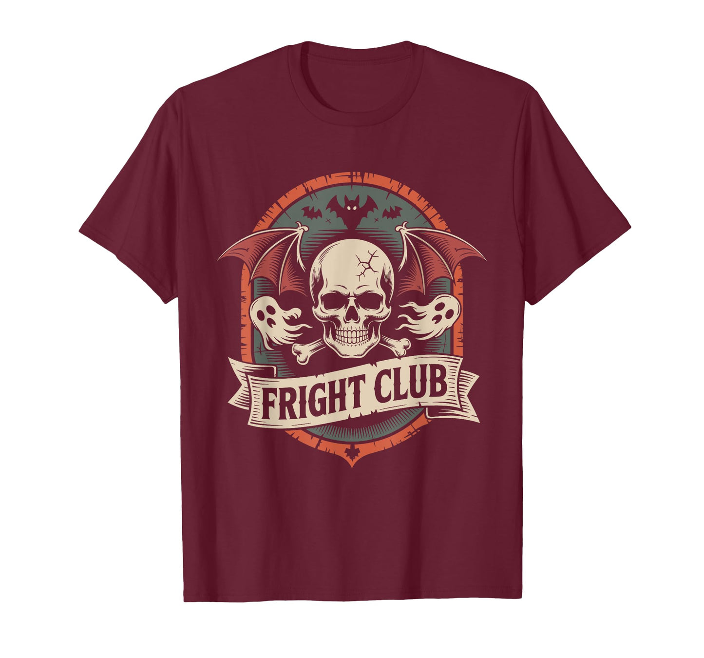 Fright Club Funny Spooky Halloween Skull Outfit T-Shirt