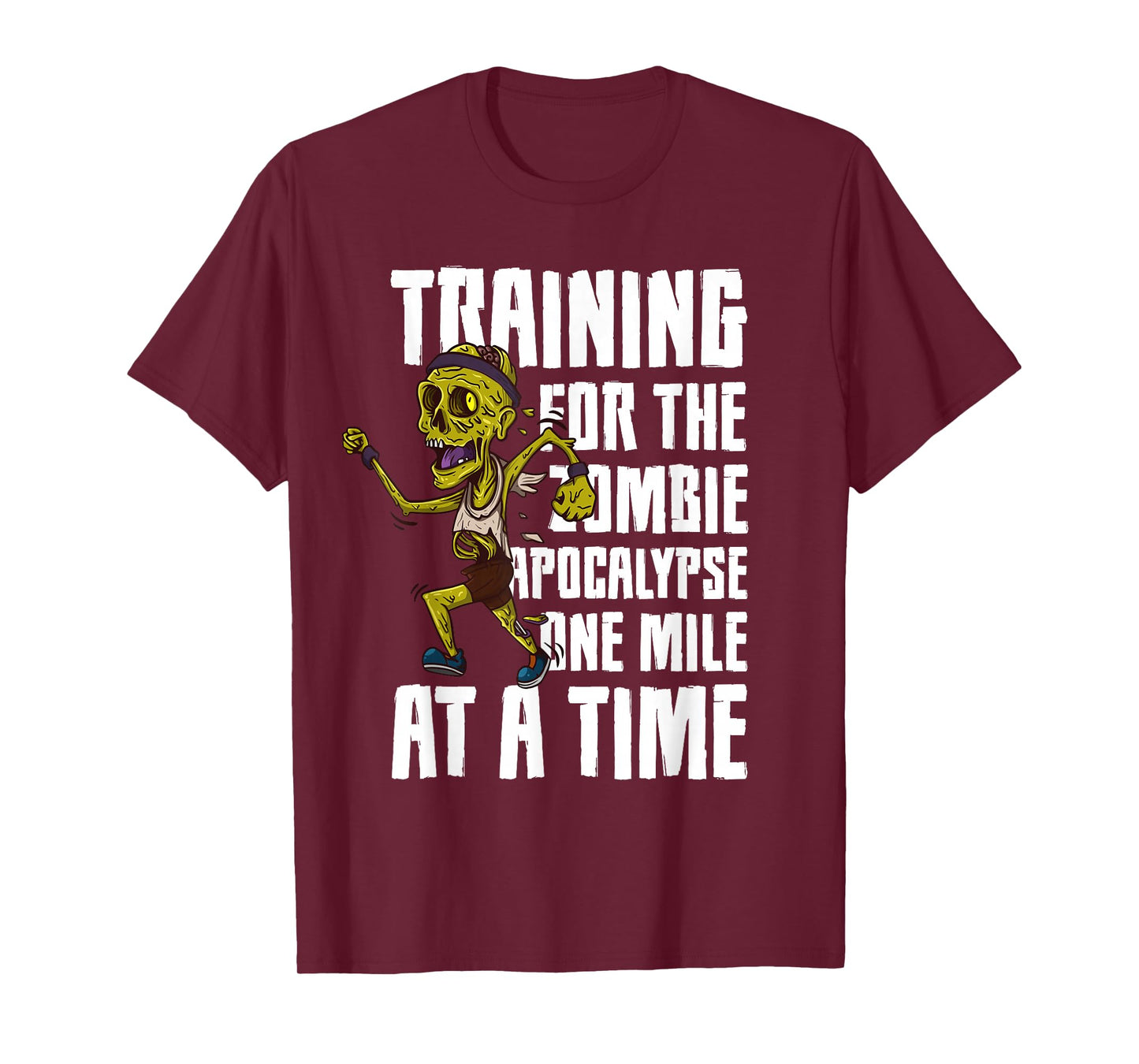 Training For The Zombie Apocalypse Marathon Jogging T-Shirt