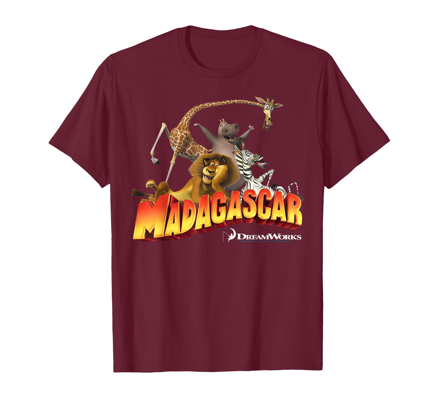 Madagascar Group Shot Classic Movie Logo T-Shirt