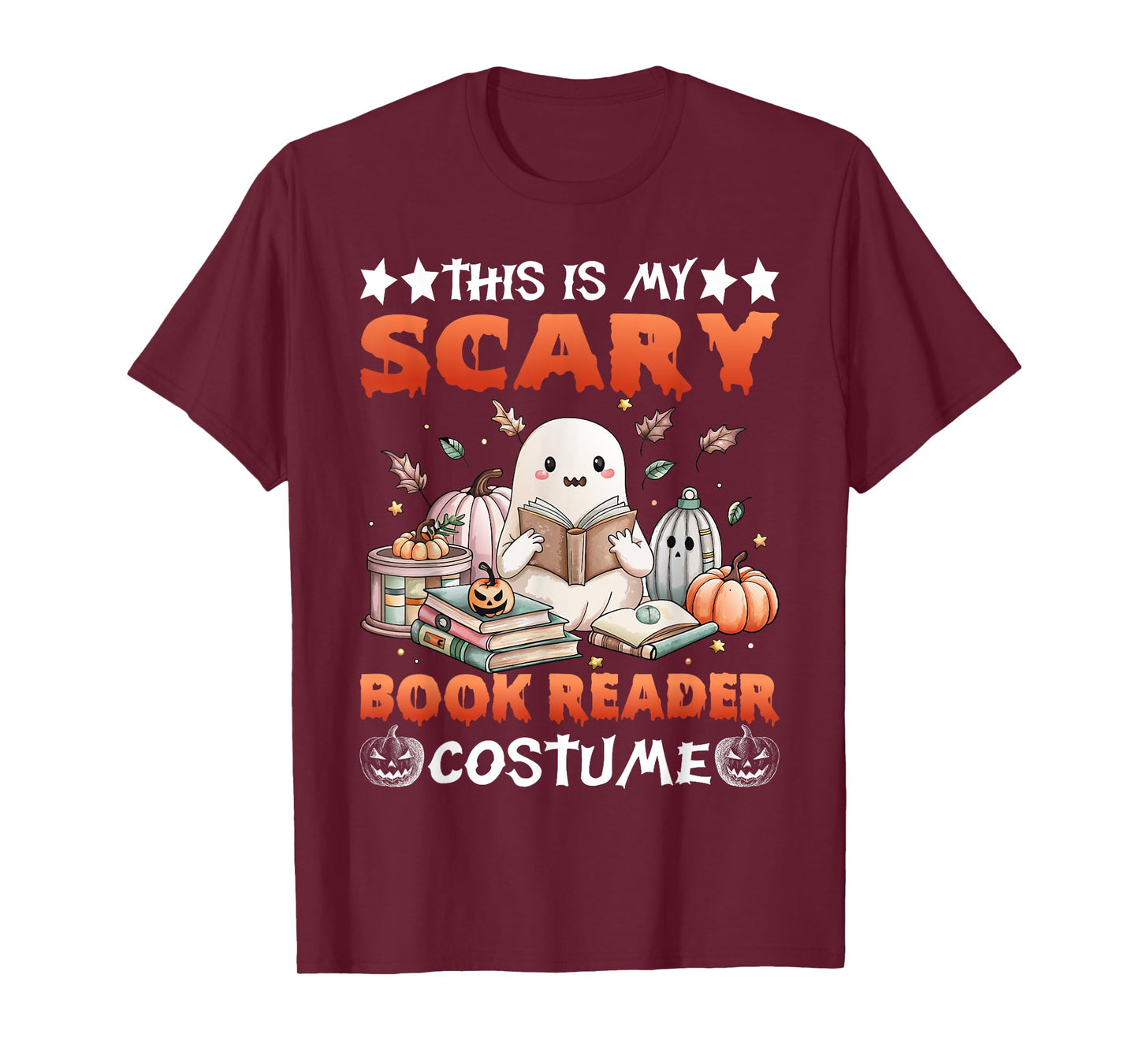 This Is My Scary Book Reader Costume Spooky Ghost Reading T-Shirt