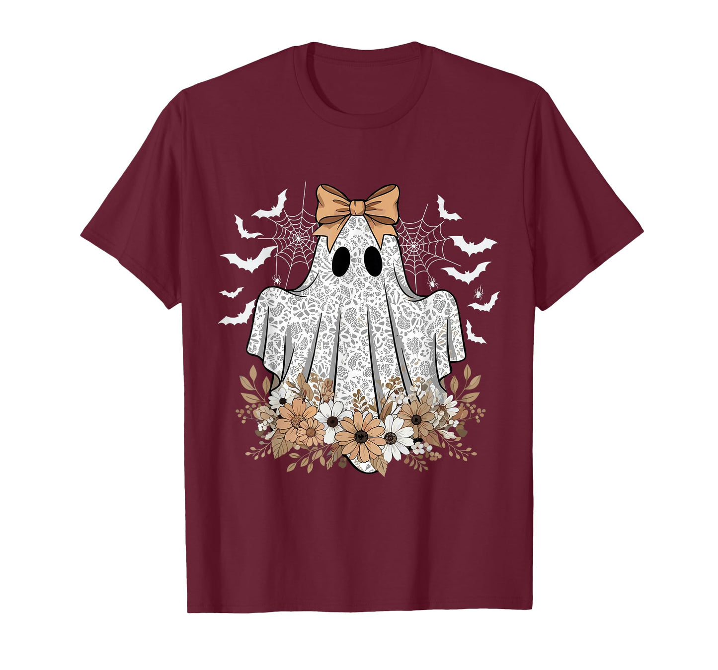 Boo in Boojee Cute Lace Ghost with Bow Halloween T-Shirt