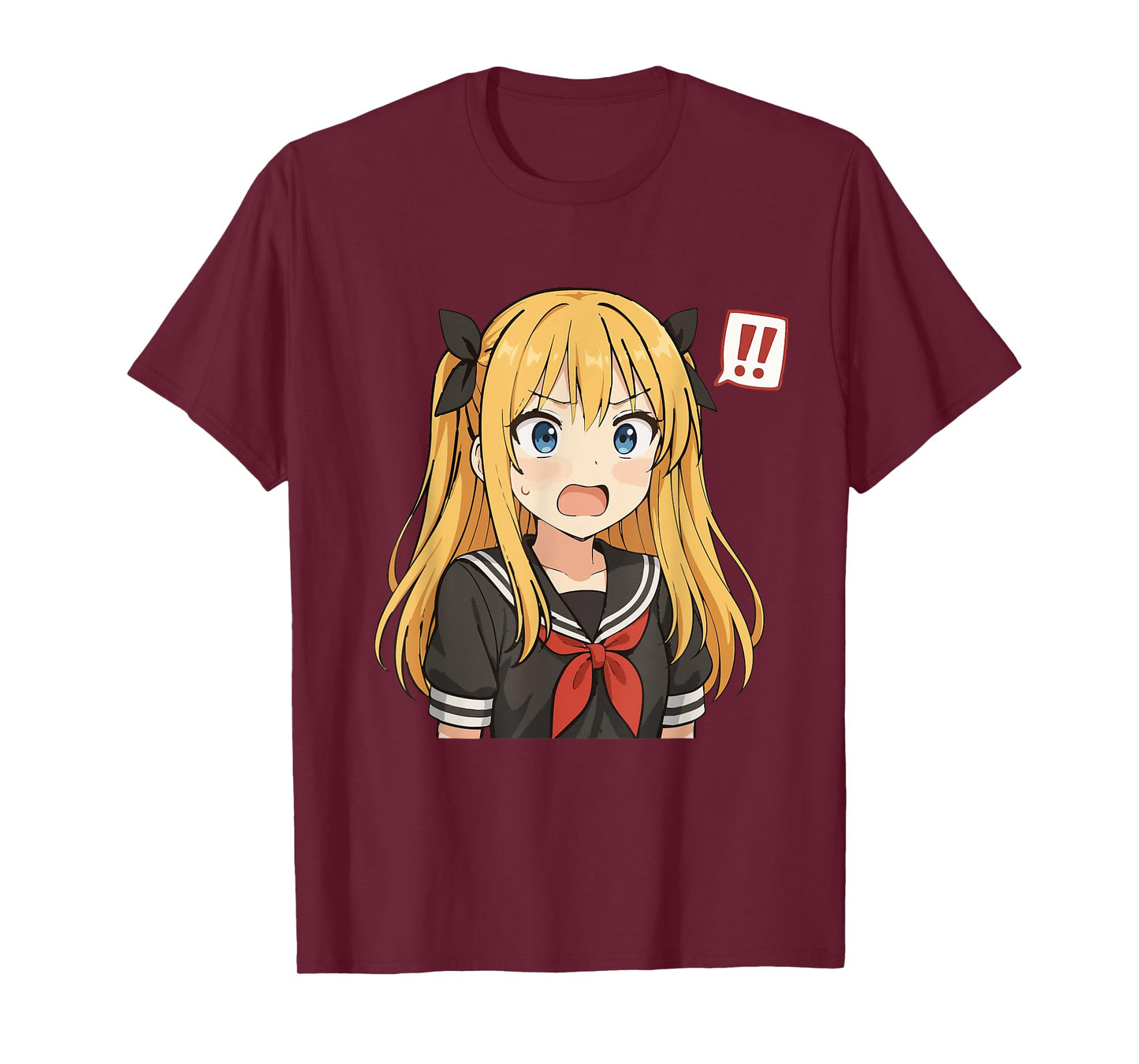 Kawaii Anime Girl Blushing Meme Face T-Shirt