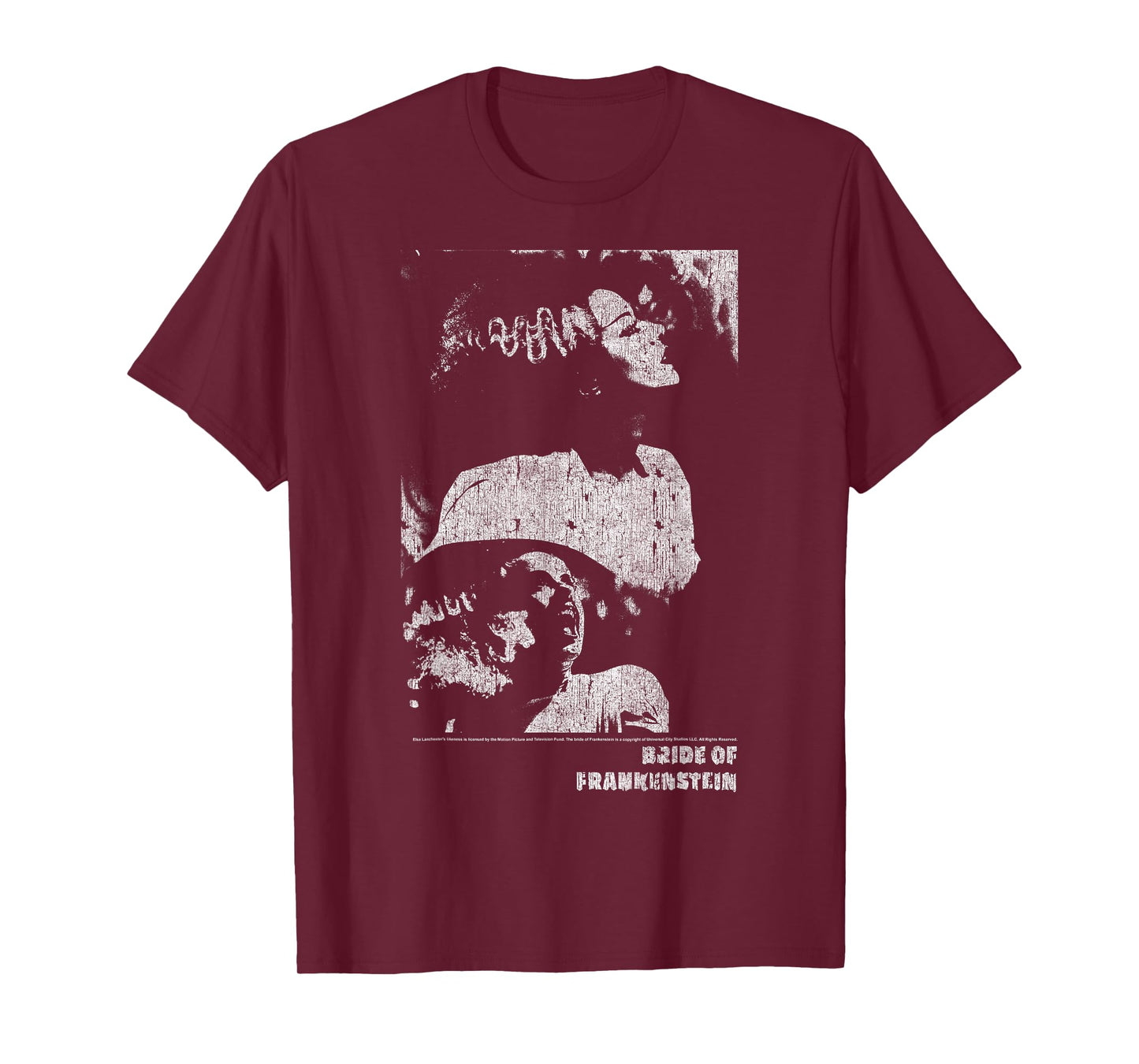 Universal Monsters The Bride Of Frankenstein Distressed T-Shirt