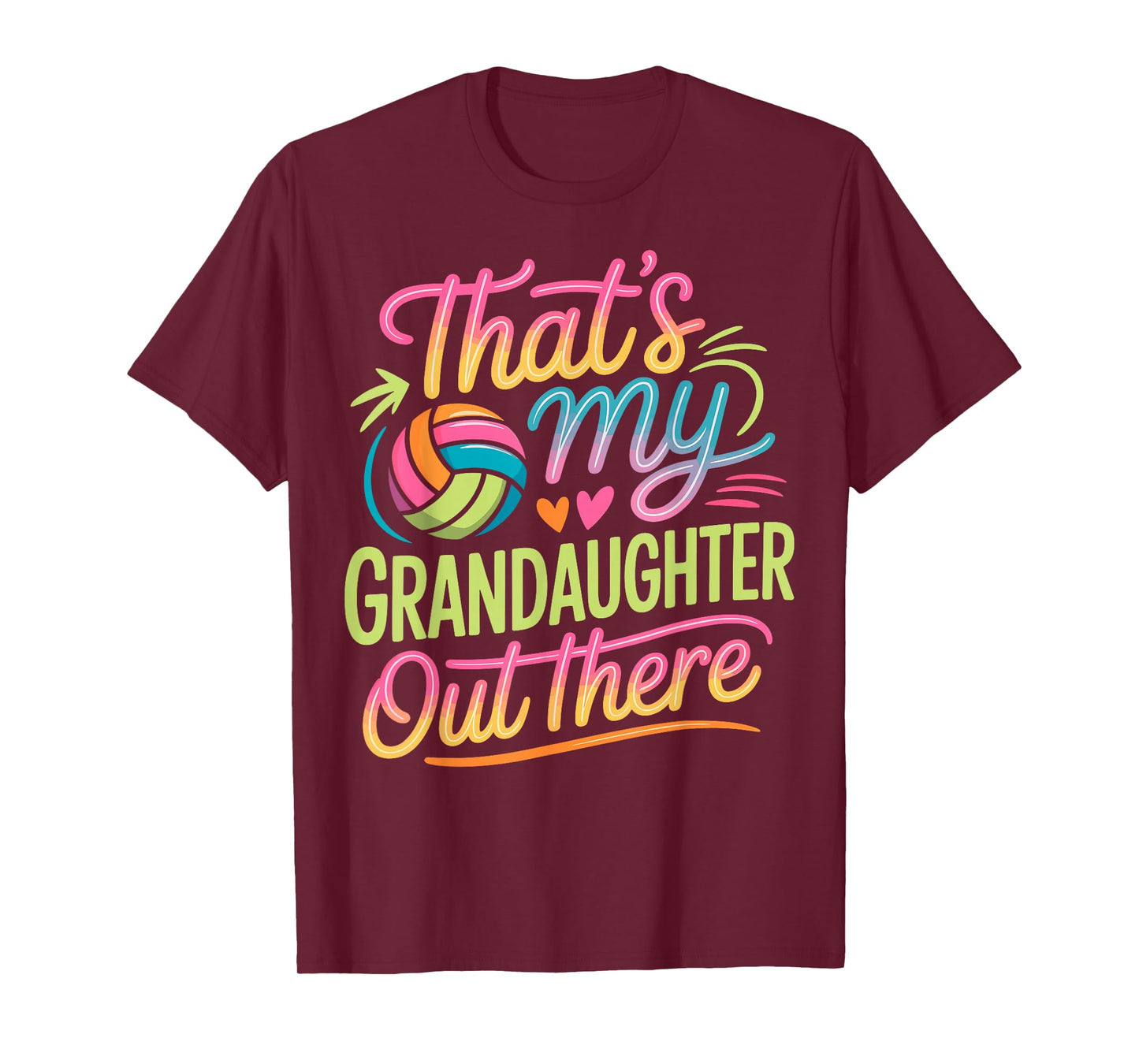 That's My Granddaughter Out There Volleyball Grandma Fan T-Shirt