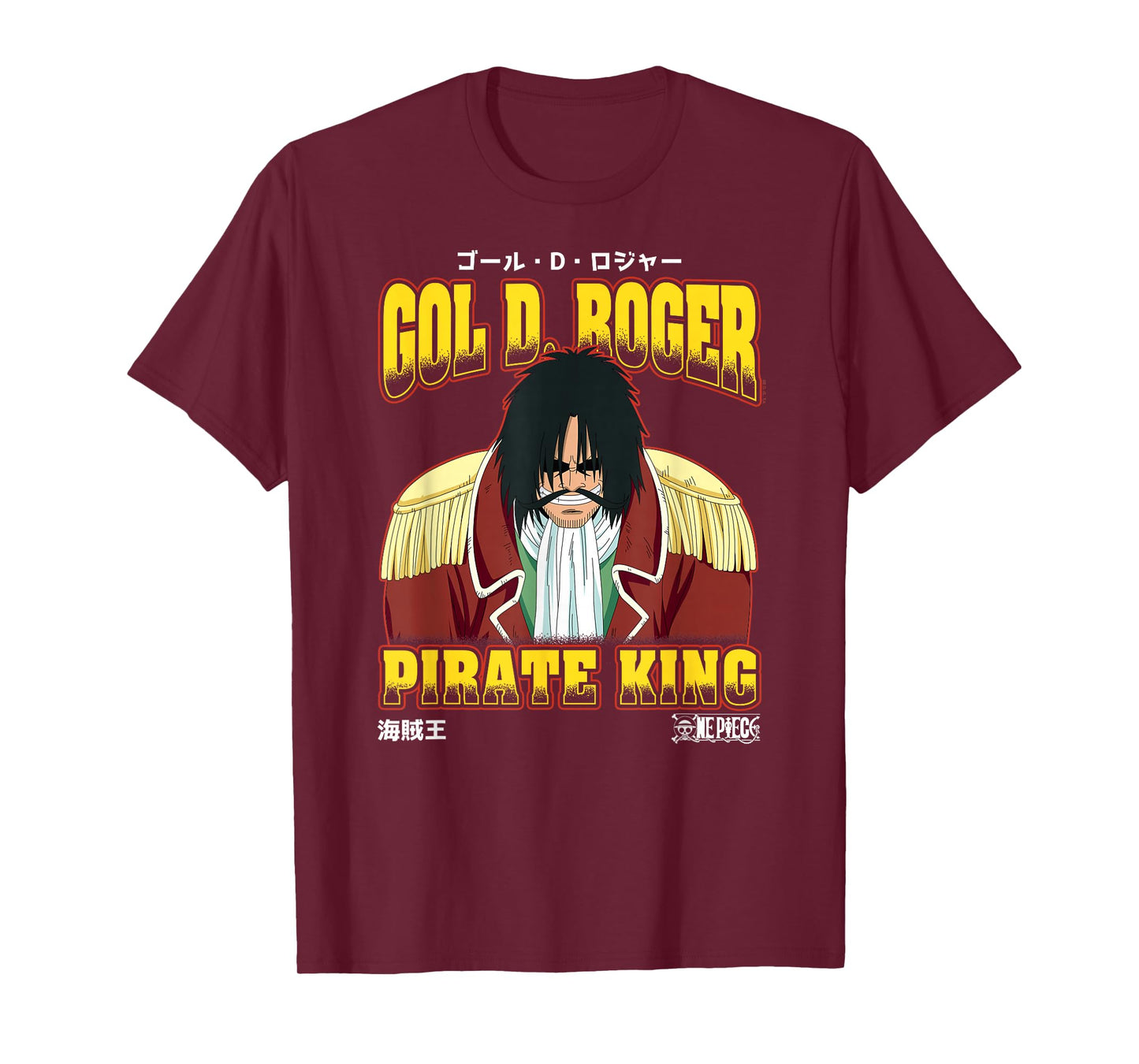 One Piece Anime Gol D. Roger Pirate King Portrait T-Shirt
