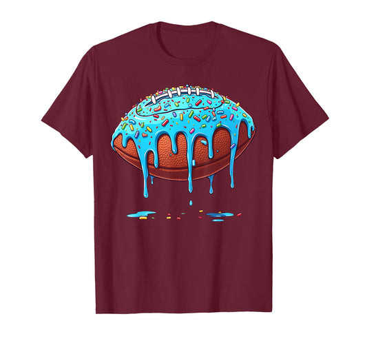 Football Drip Boys American Football Ice Cream And Sprinkles T-Shirt