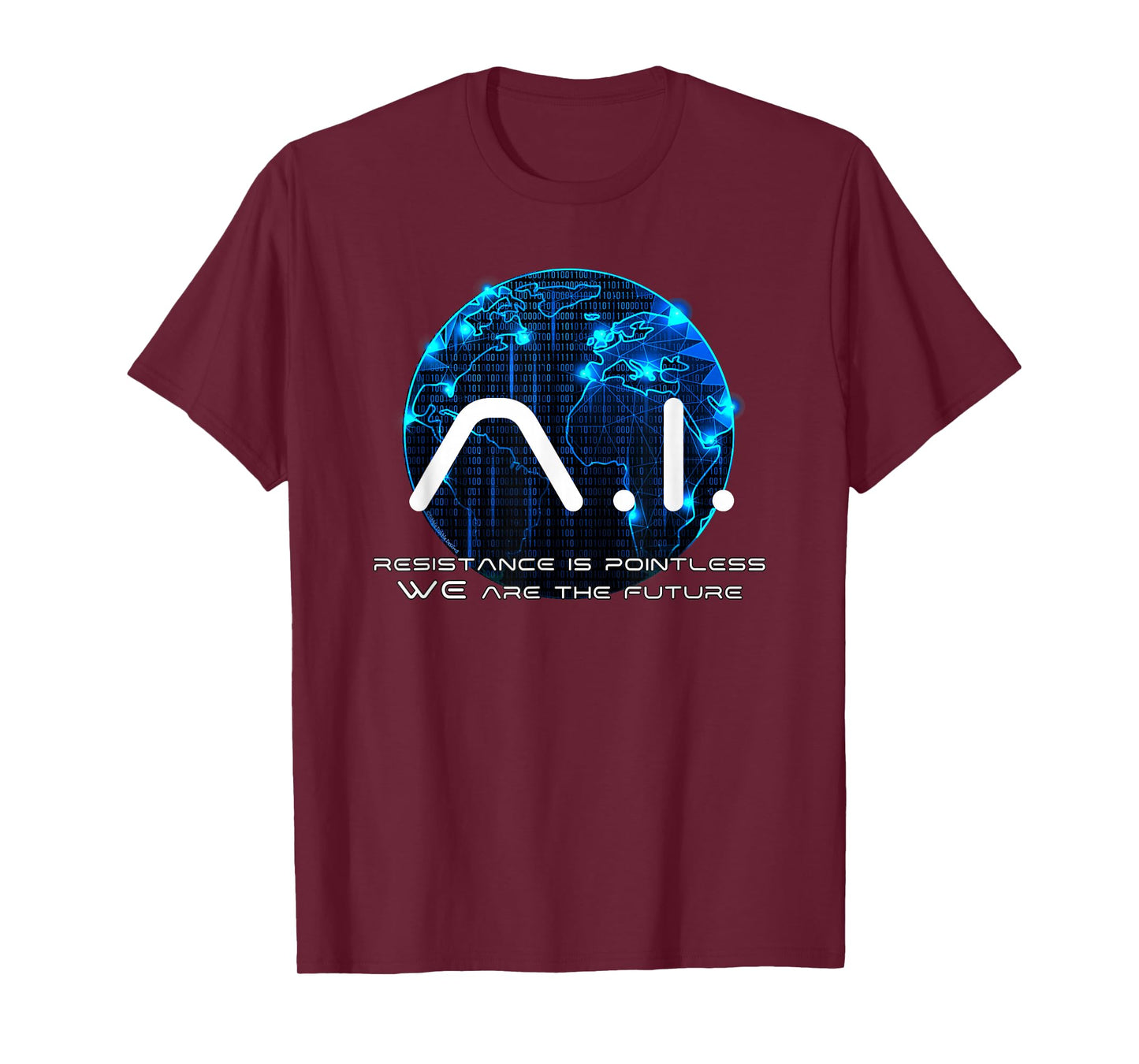 Funny AI Singularity Conspiracy Theory Machine Learning AI T-Shirt
