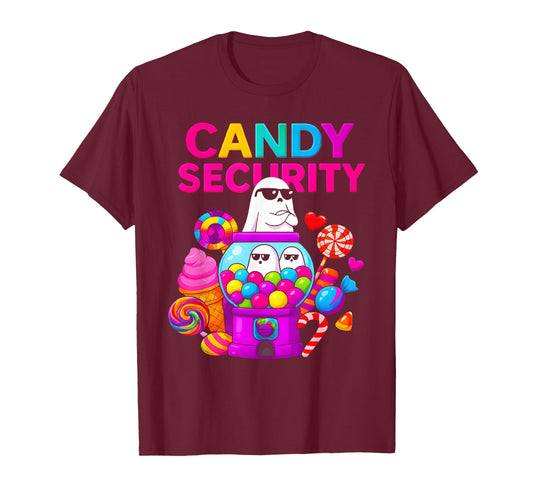 Candy Security Ghost Halloween Costume T-Shirt