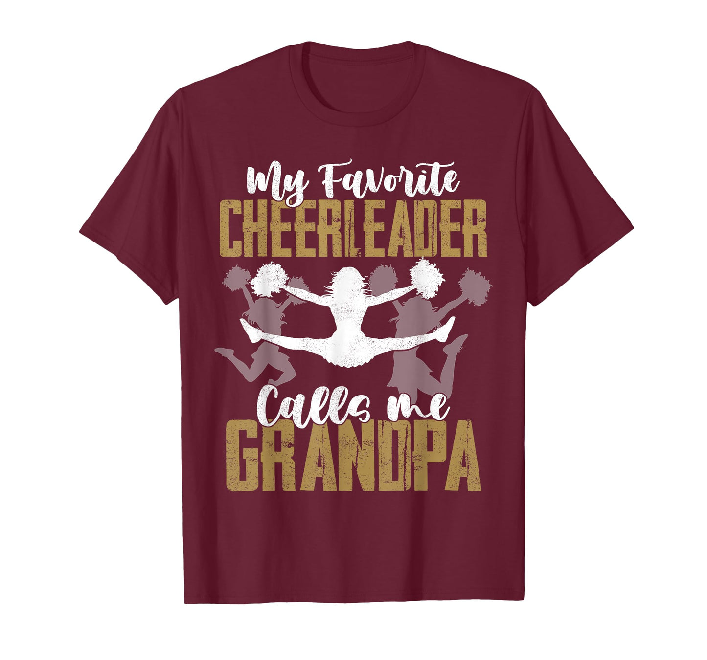 Funny Cheerleader Grandpa Shirt Cheerleading Grandpa Gift T-Shirt