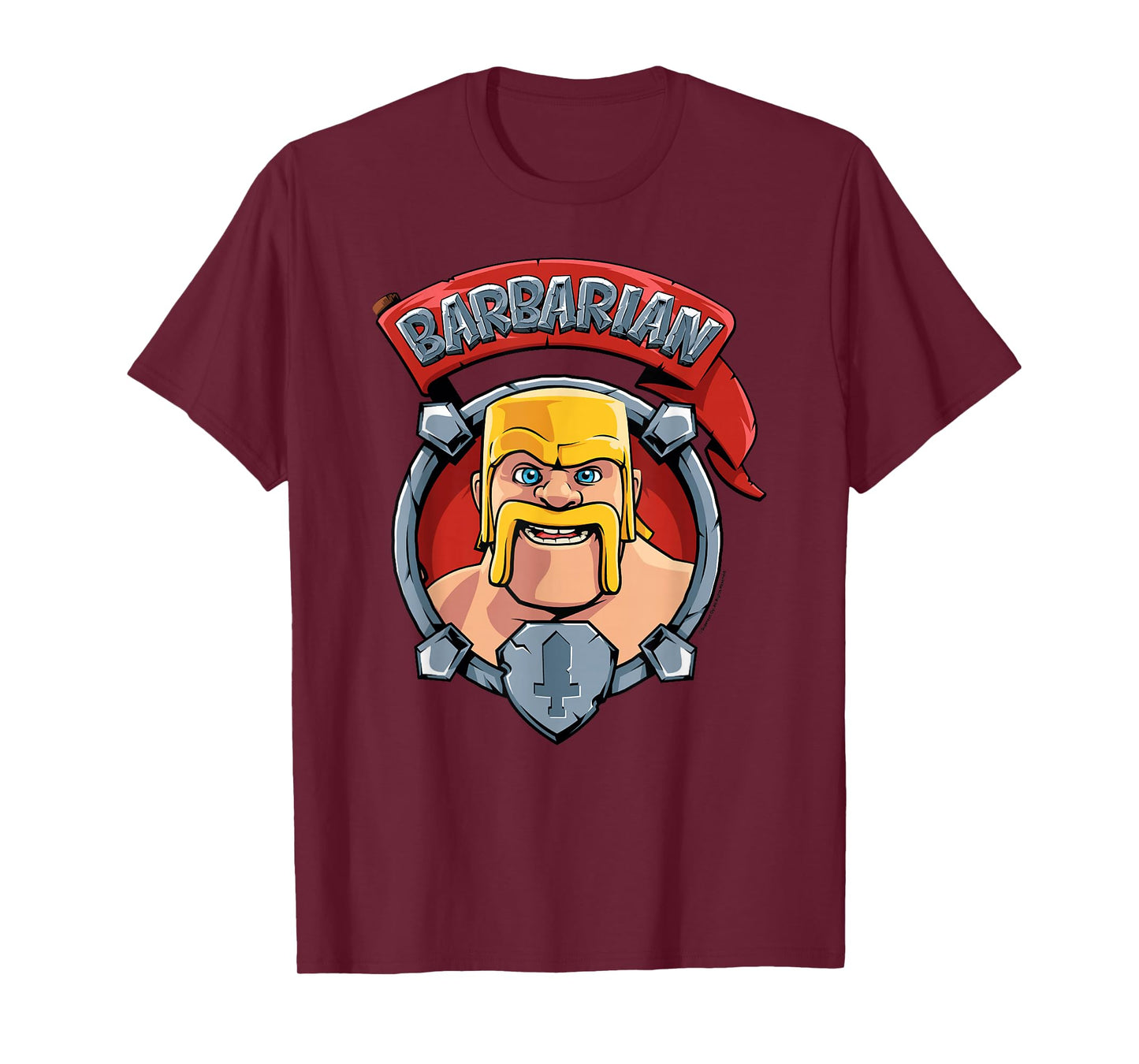 Clash Royale Barbarian Face Retro Portrait T-Shirt