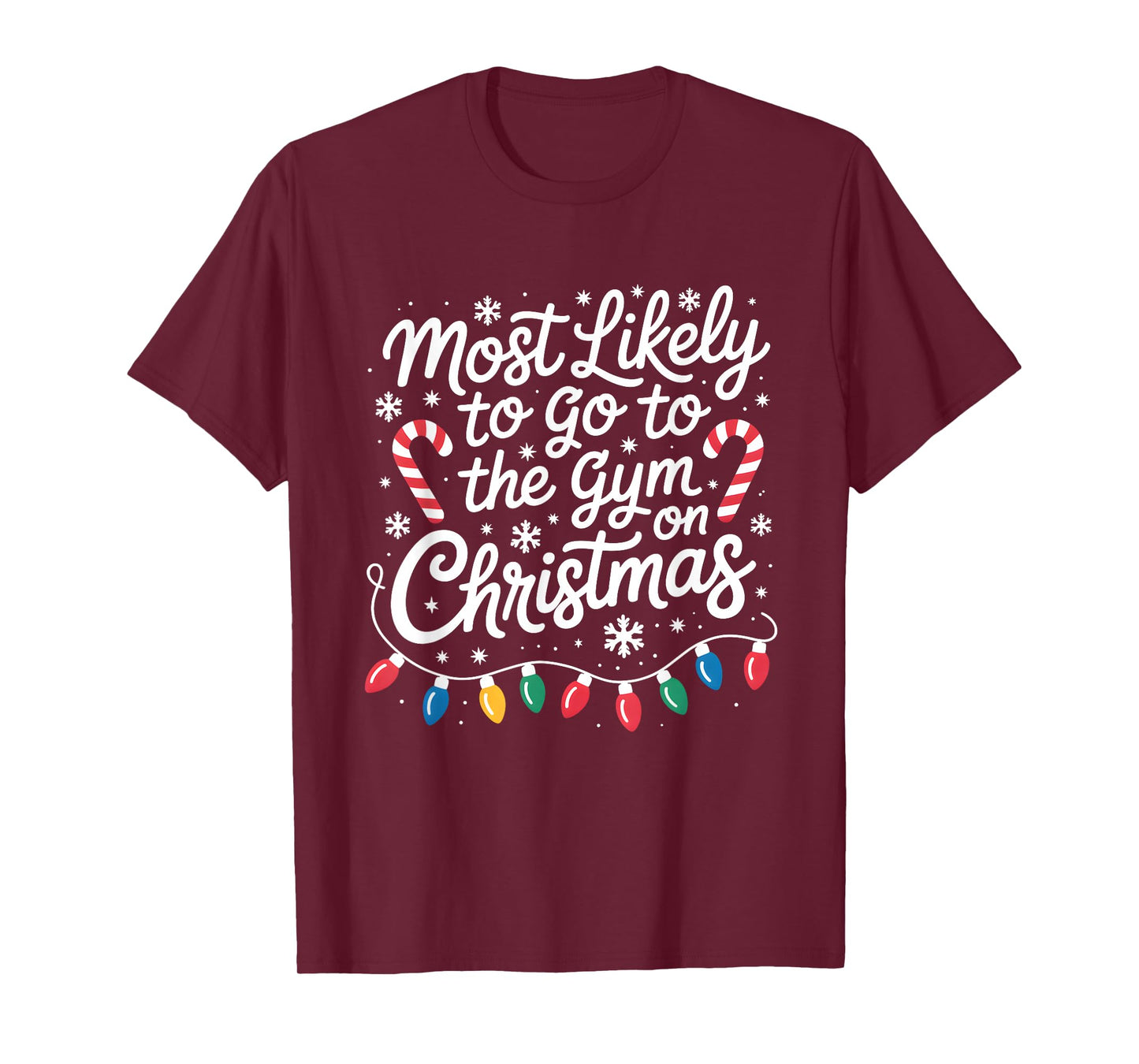 Most Likely to The Gym On Christmas Workout Matching Family T-Shirt