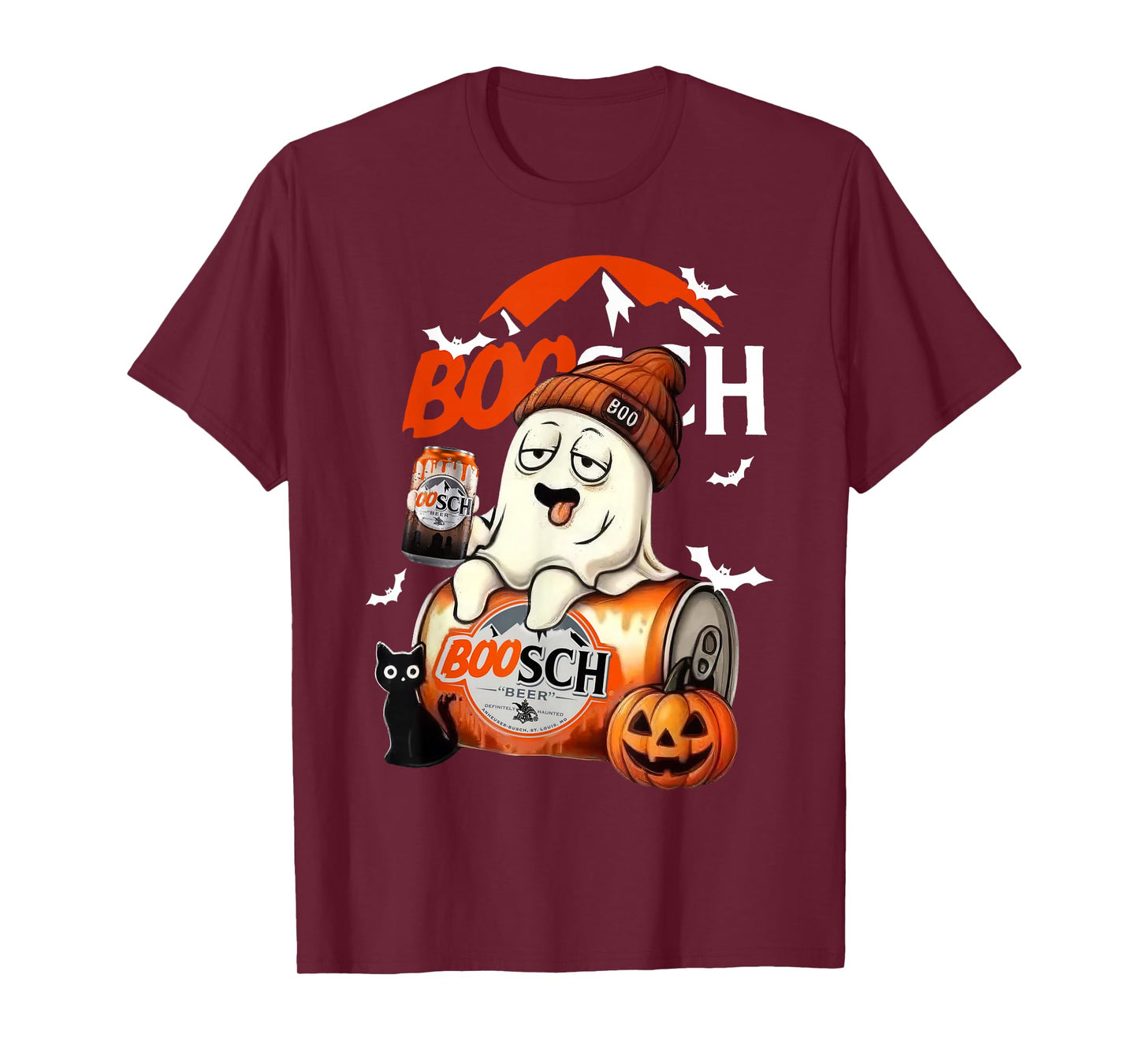 Boo Ghost Halloween Beer Party Drinking Spooky Season Men T-Shirt