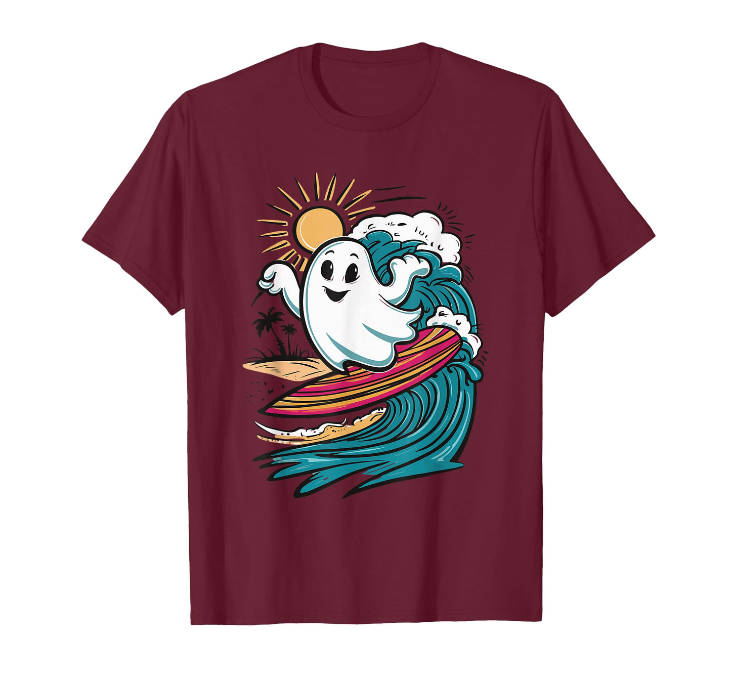 Ghost Surfing Surfboard T-Shirt