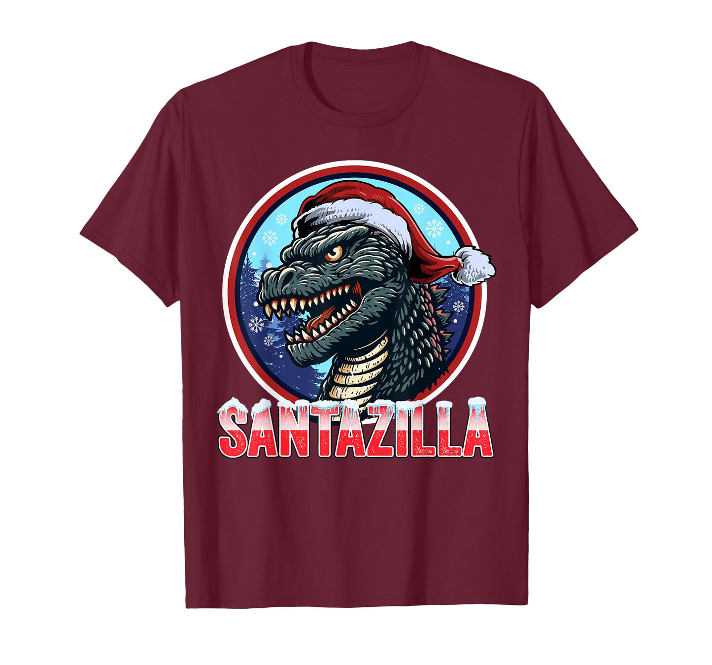 Kaiju Christmas Santazilla Japanese Monster Dinosaur Boy T-Shirt