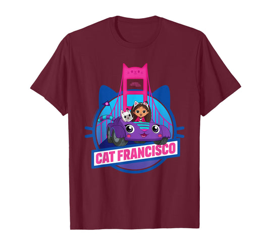 DreamWorks Gabby’s Dollhouse The Movie Cat Francisco Racer T-Shirt
