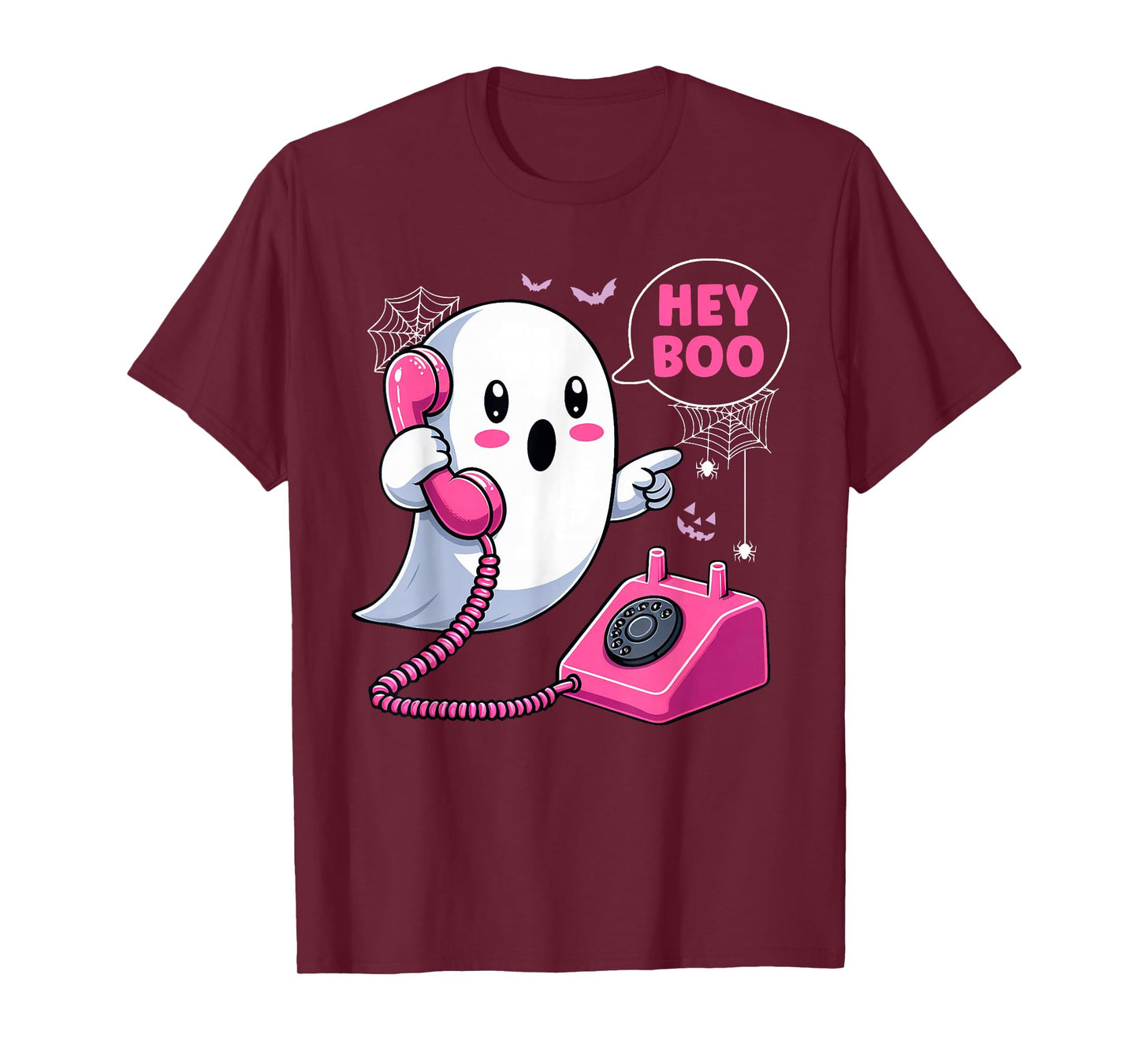 Groovy Hey Boo Cute Ghost Funny Halloween Girls Women Kids T-Shirt