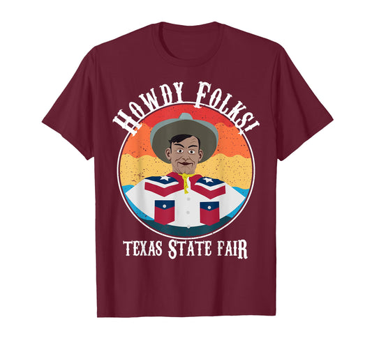 Texas State Fair Cowboy Novelty Souvenir Merch T-Shirt