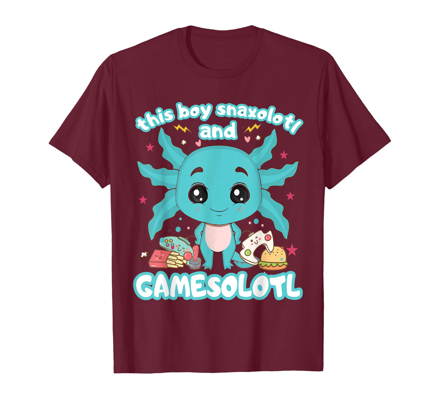 Gamesolotl Gamer Axolotl Gamer Boy Snaxolotl Gamesolotl T-Shirt