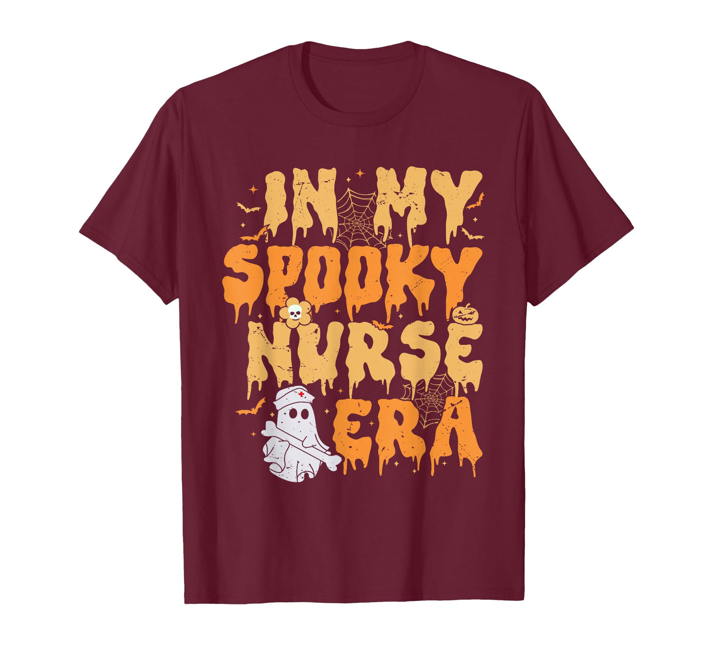 in My Spooky Nurse Era Funny Ghost Halloween Nurse Men Women T-Shirt