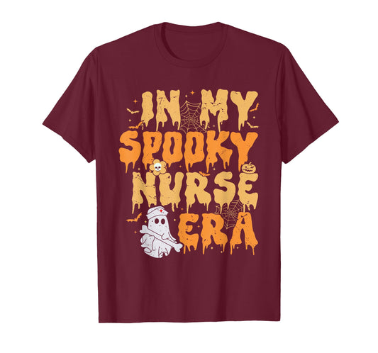 in My Spooky Nurse Era Funny Ghost Halloween Nurse Men Women T-Shirt