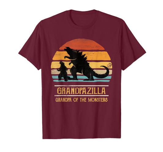Grandpa Of Monsters Matching Family Birthday Halloween T-Shirt