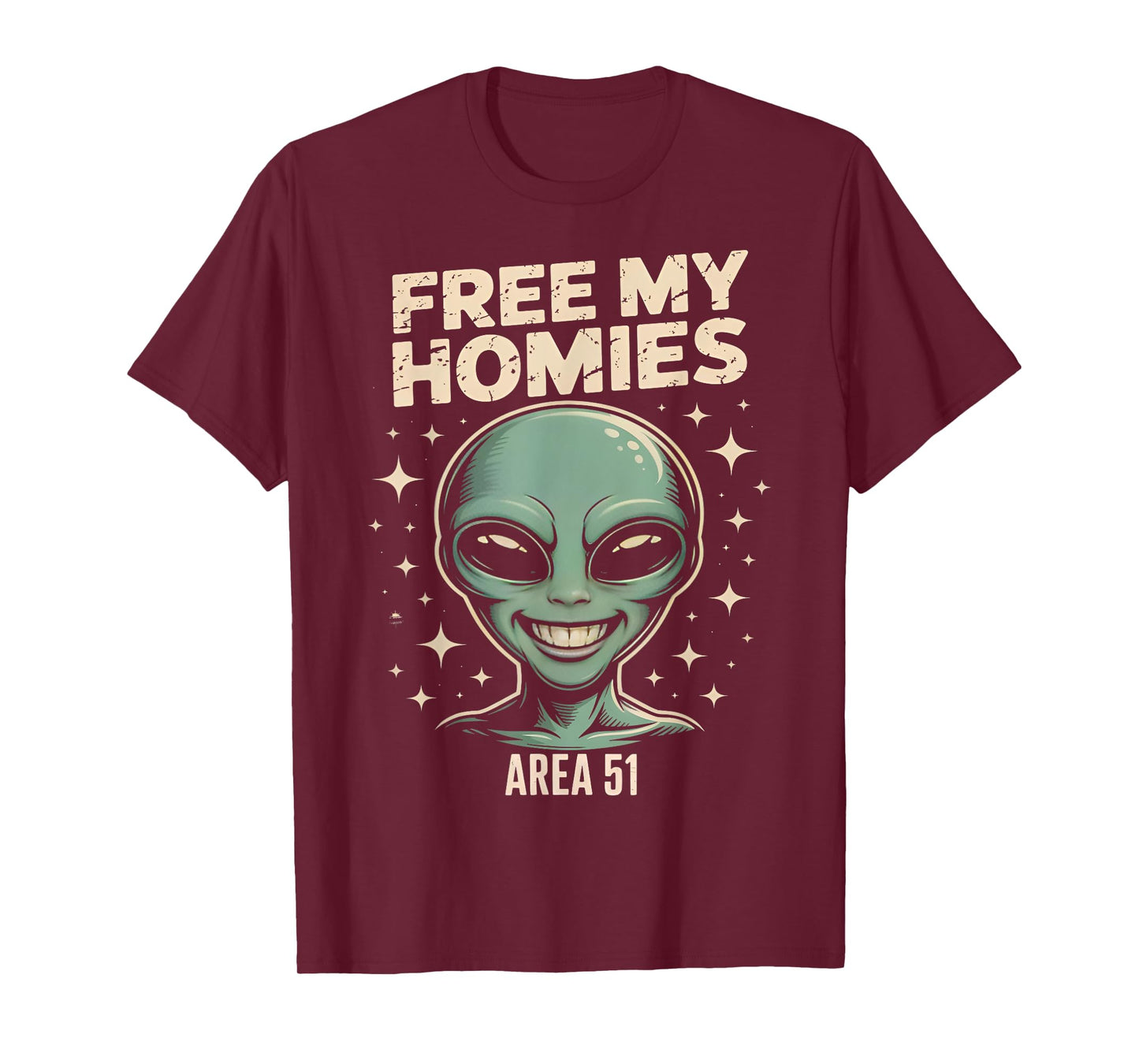 Free My Homies Area 51 Funny Alien UFO Boys Kids Men Women T-Shirt