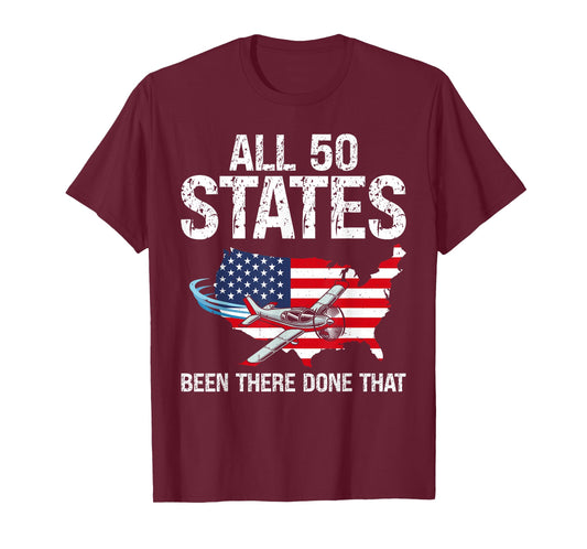 All 50 States Mission Accomplished Visit all 50 USA States T-Shirt