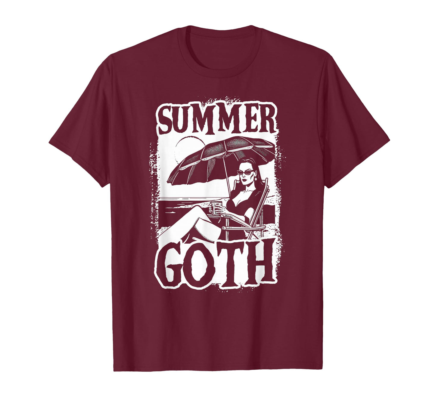 Summer Goth Beach Day Vampire Hiding From The Sun T-Shirt