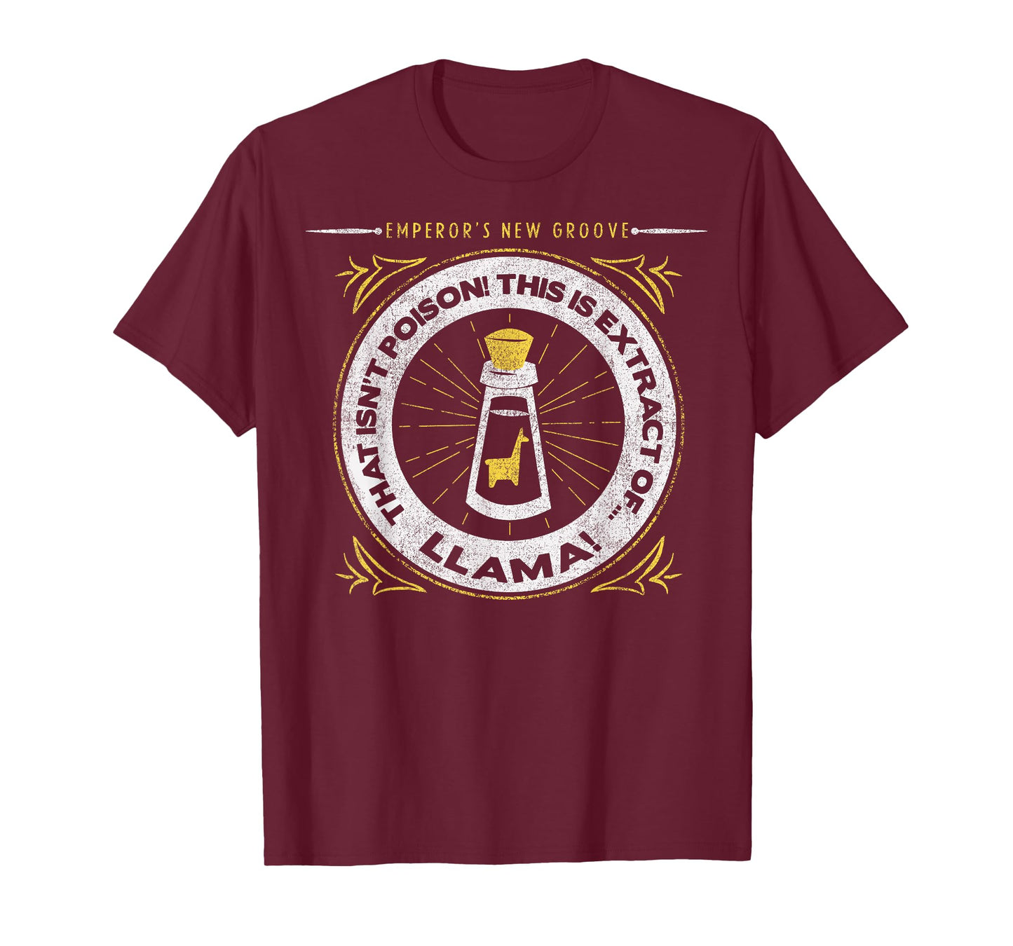 Disney Emperors New Groove Extract of Llama Logo T-Shirt Small