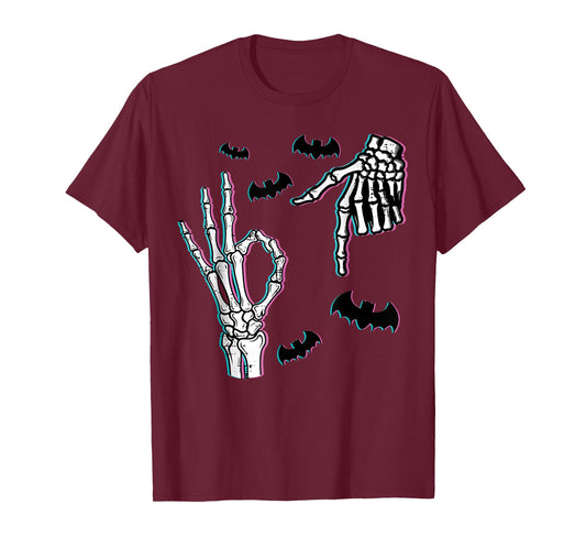 Skeleton 67 Meme Funny Halloween Boys Girls Youth Teen Kids T-Shirt