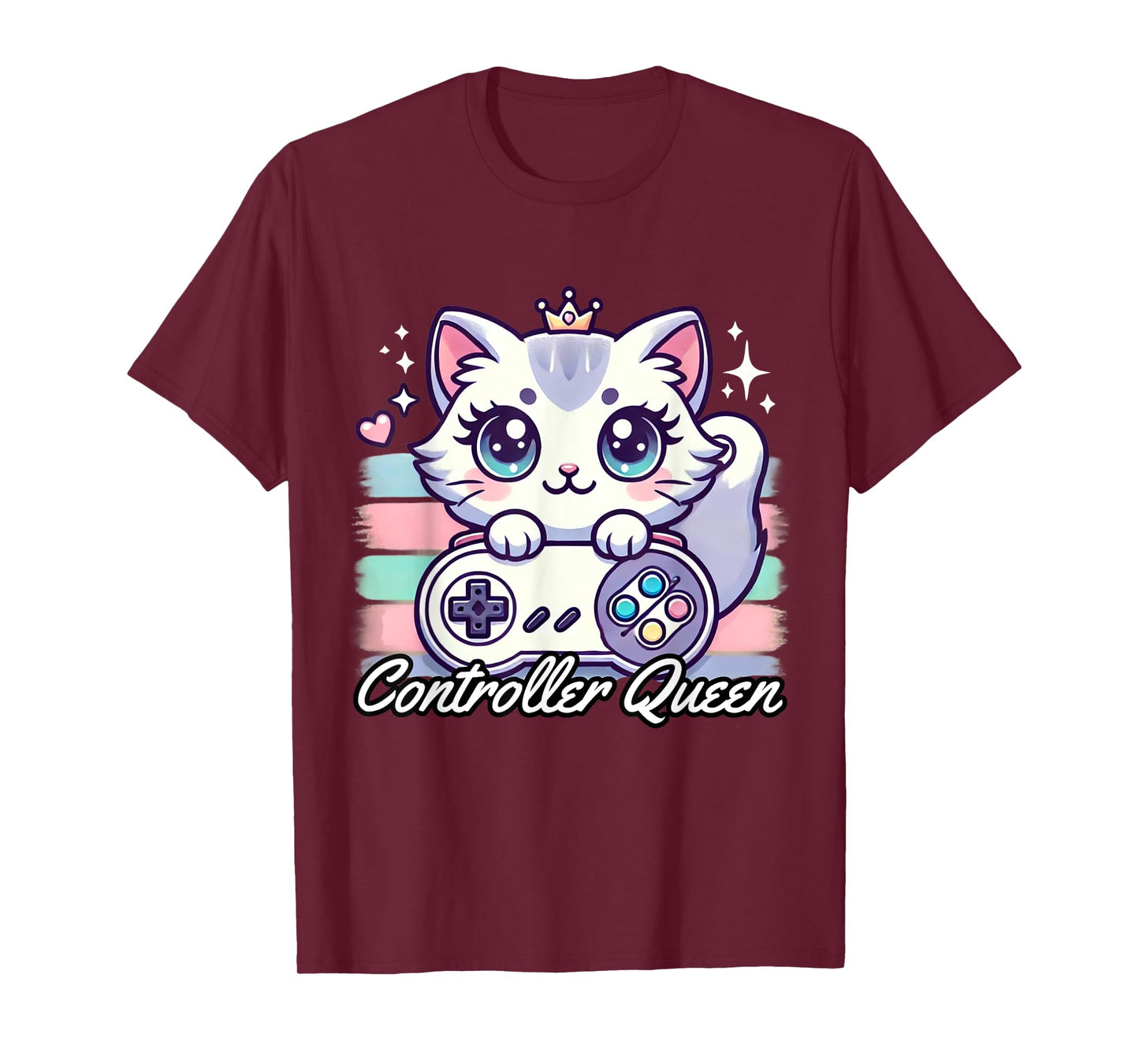 Gamer Girl Cat Gaming Cute Video Game Women Girls T-Shirt