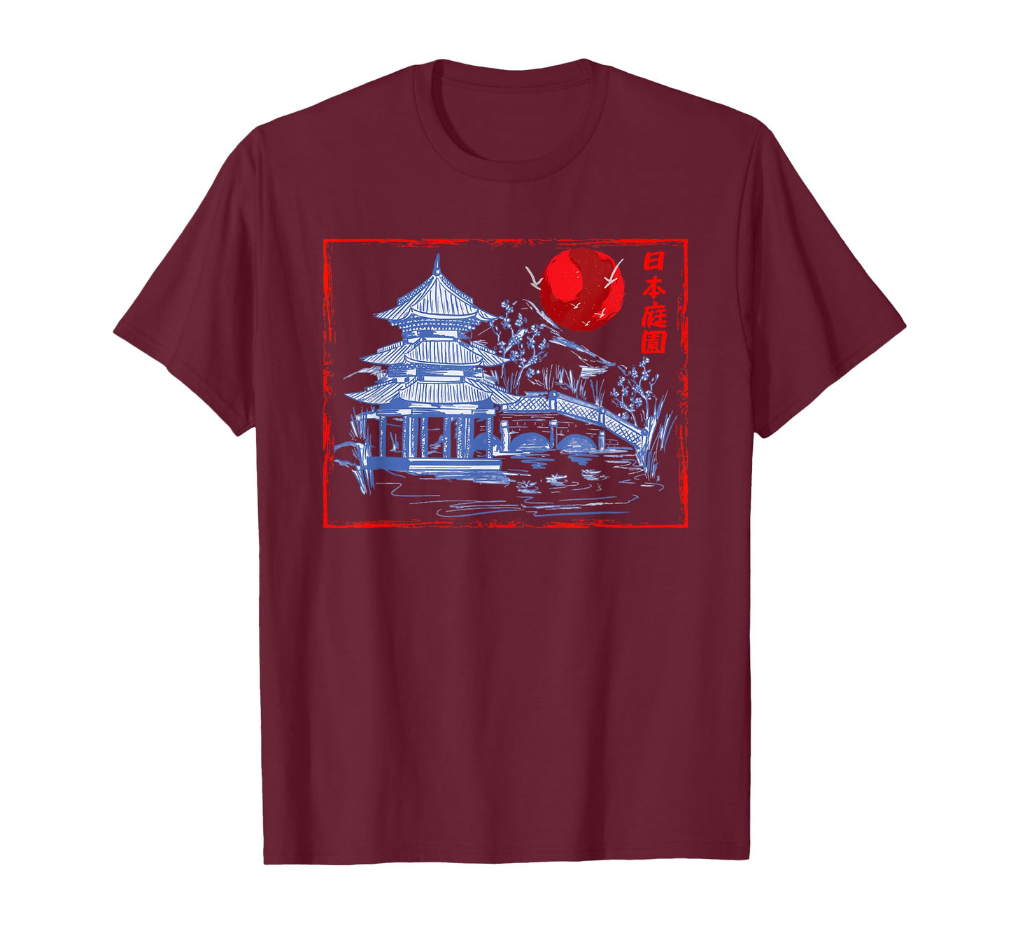 Japanese Garden Line Art Nature Architecture Japan T-Shirt