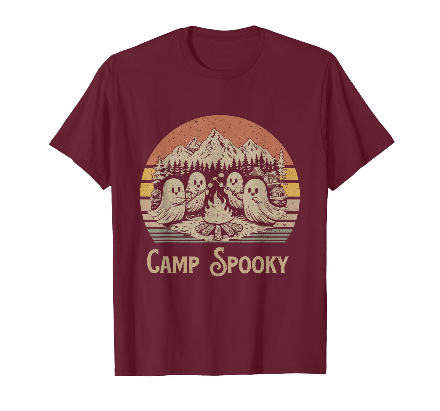 Camp Spooky Summerween Summer Halloween Cute Ghost T-Shirt