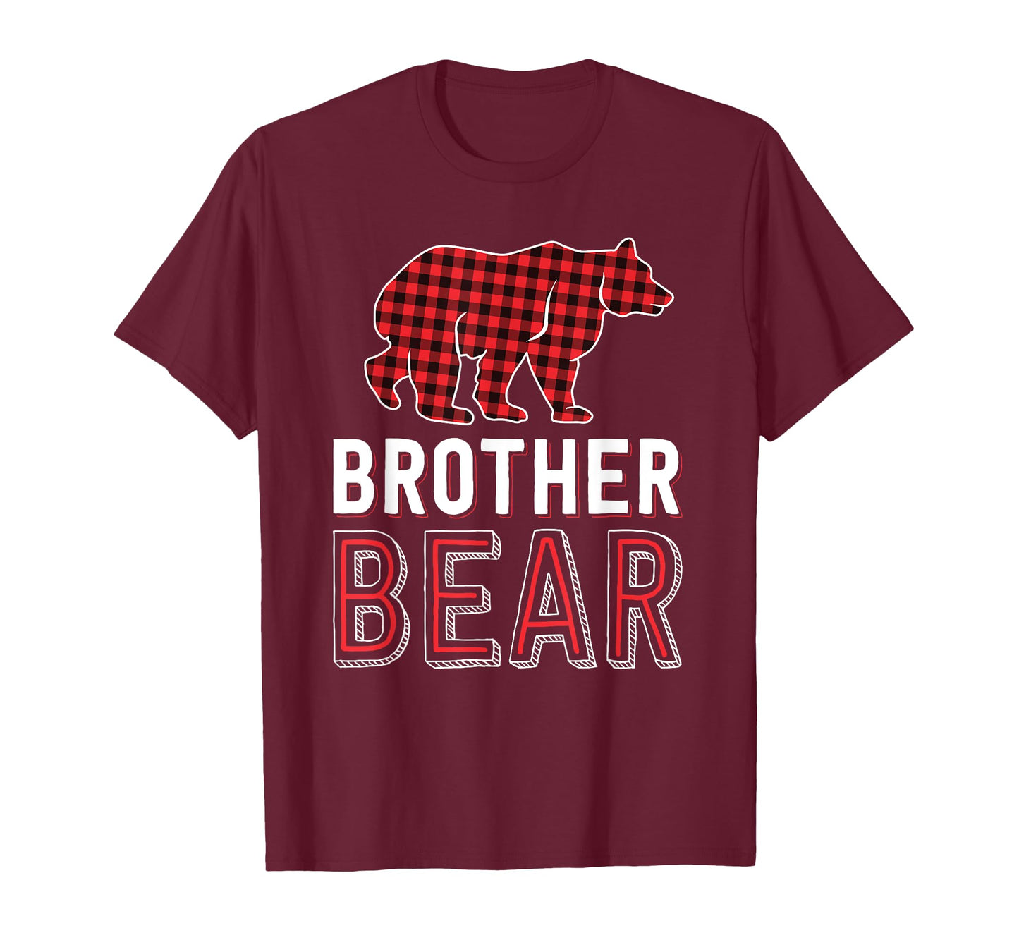 Brother Bear Red Buffalo Plaid Matching Family Christmas T-Shirt