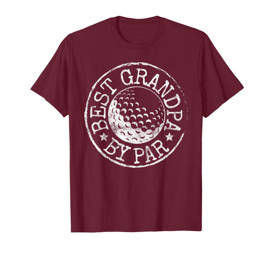 Best Grandpa by Par Golf Father's Day Gift Grandad Golfer T-Shirt