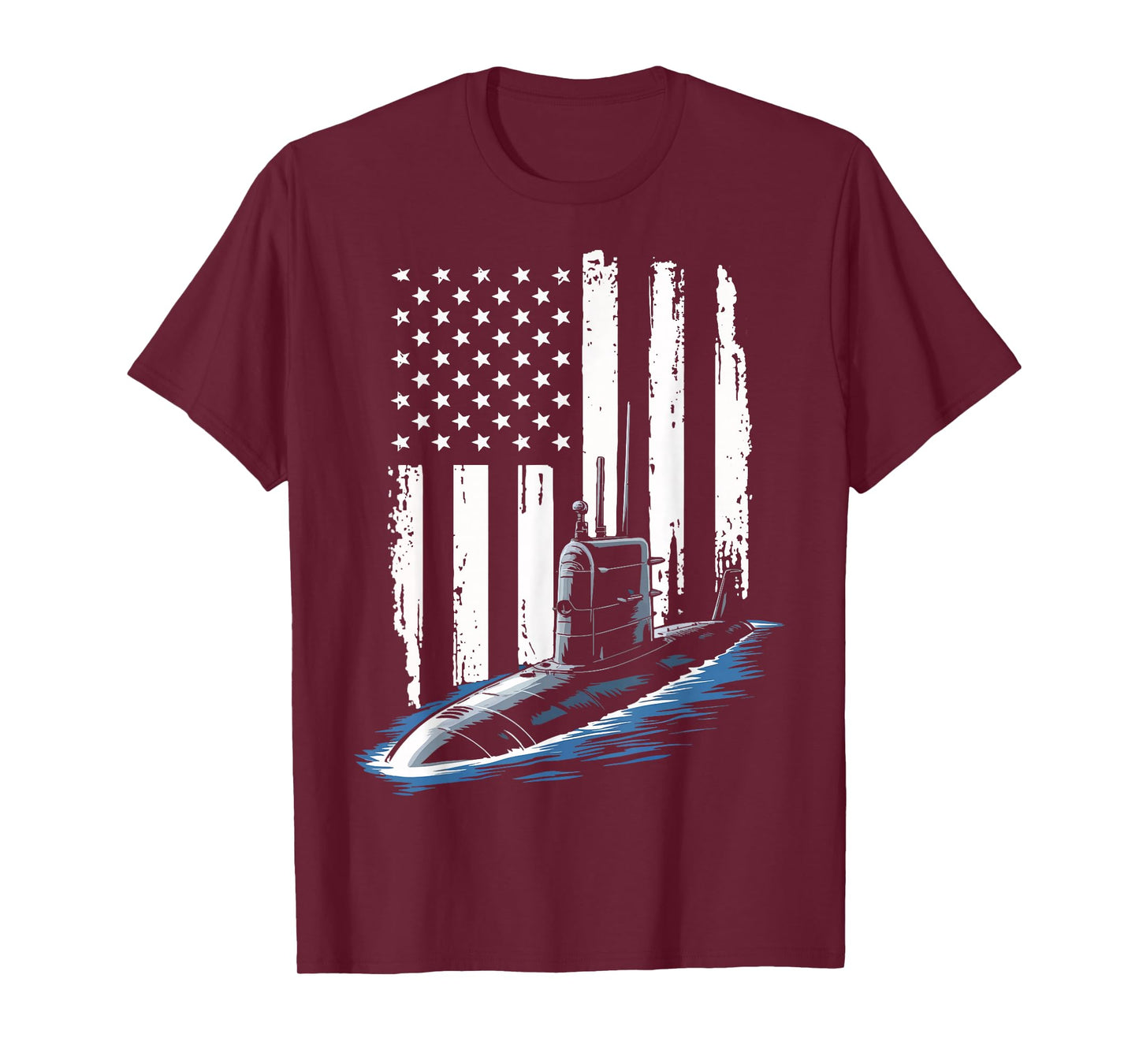 Submarine USA Flag Veteran 4th of July T-Shirt